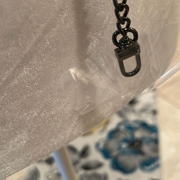 Unbranded 50" Attachable Long Wallet Crossbody Chain Gunmetal Silver Link New - Picture 5 of 6